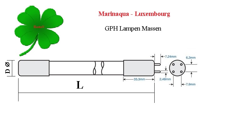 gph-lamp-massen - Marinaqua - Propellerpumpen PP30 MP30 FF30 & Rota Tauch UVC GPH Lampen Massen